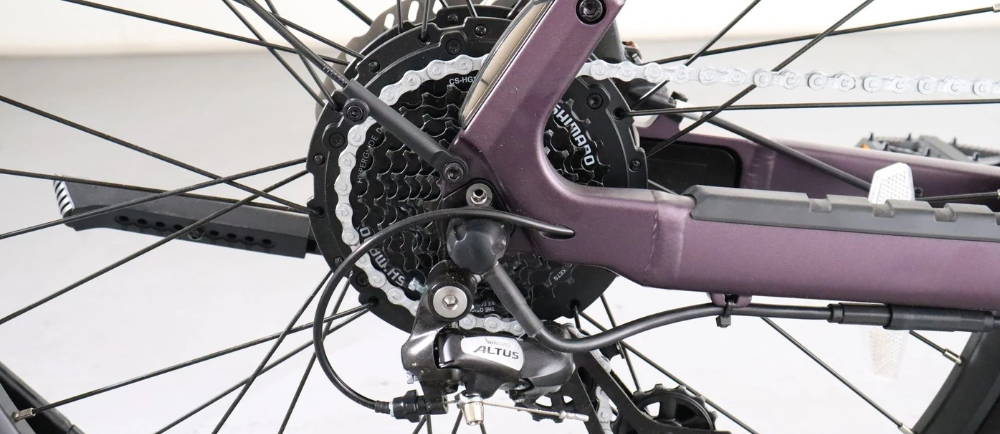 The rear cassette of an electric bike