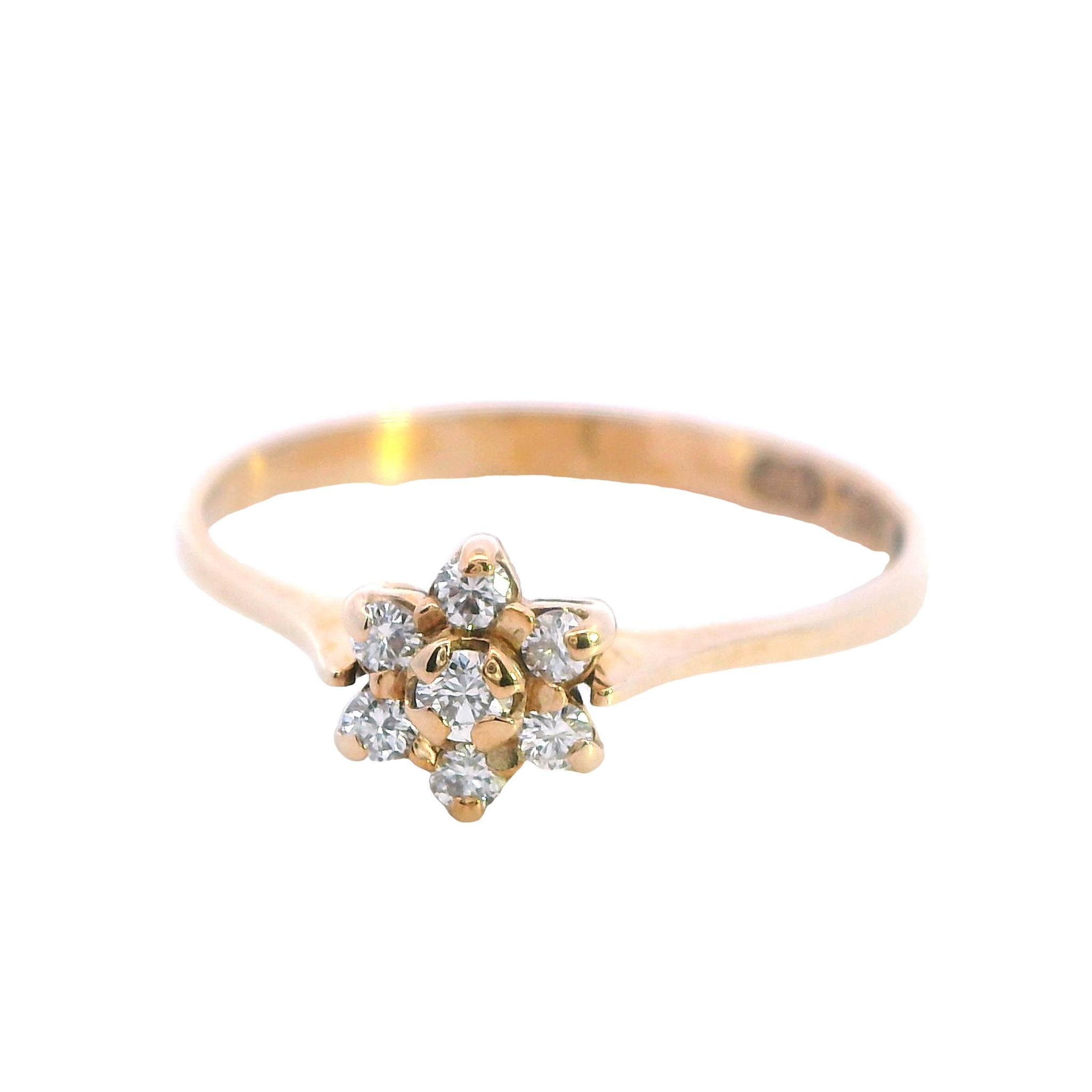 Delicate Diamond Cluster Glow Ring