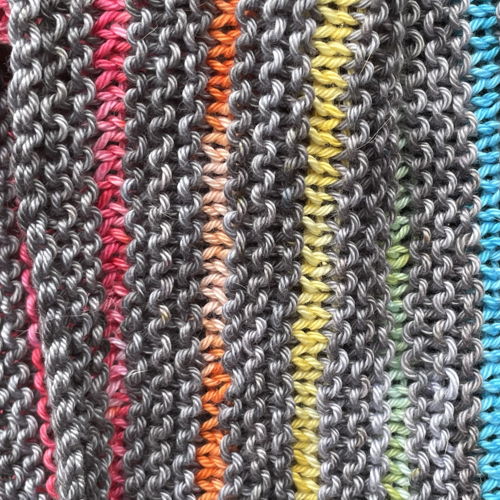 Knitted Rainbow of Hope scarf