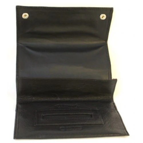 Tobacco Full Grain Leather Pouch. Black. Style number 11048 (Florentino Leather Hide & Chic) - Image 2