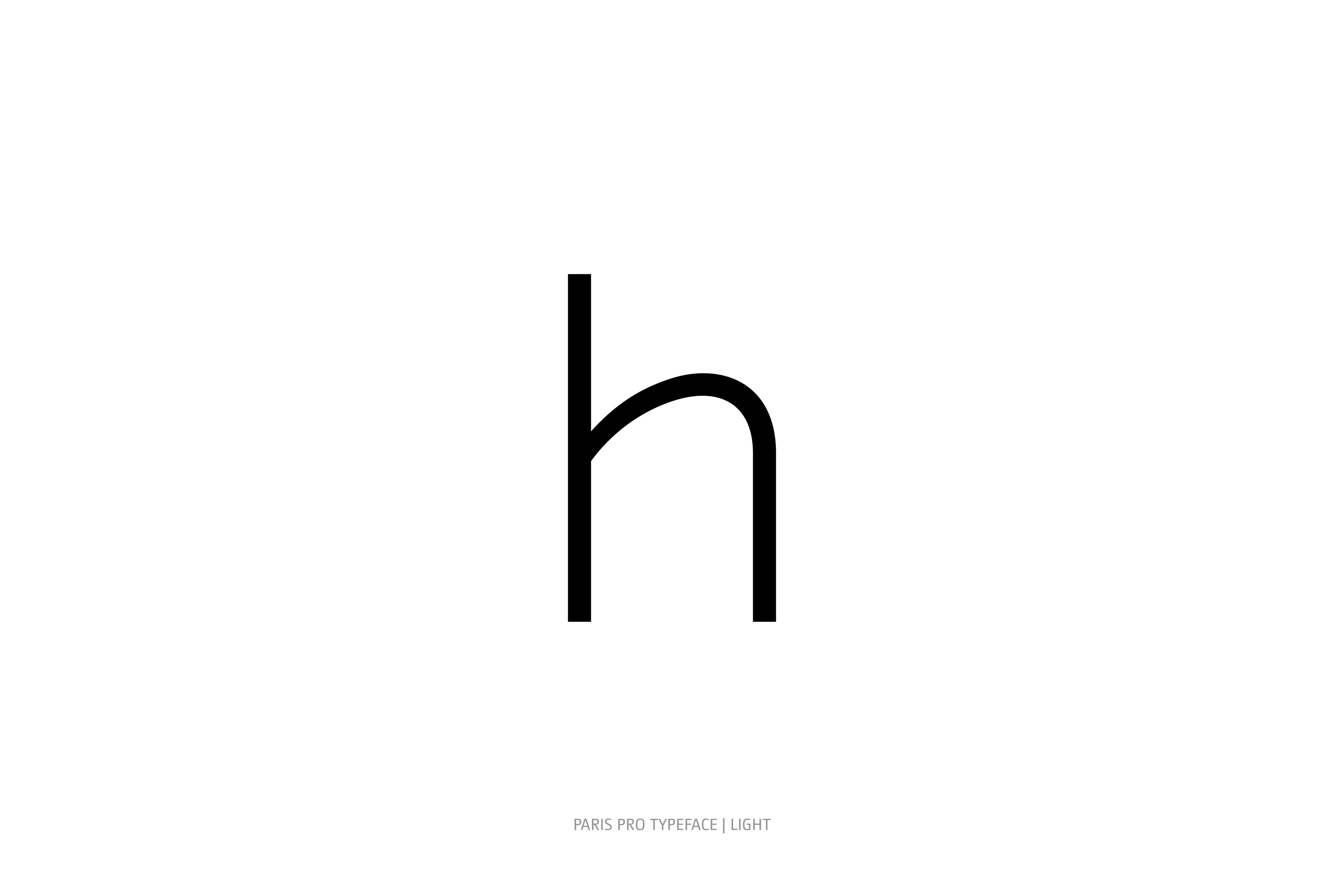 Paris Pro Typeface Light Style h