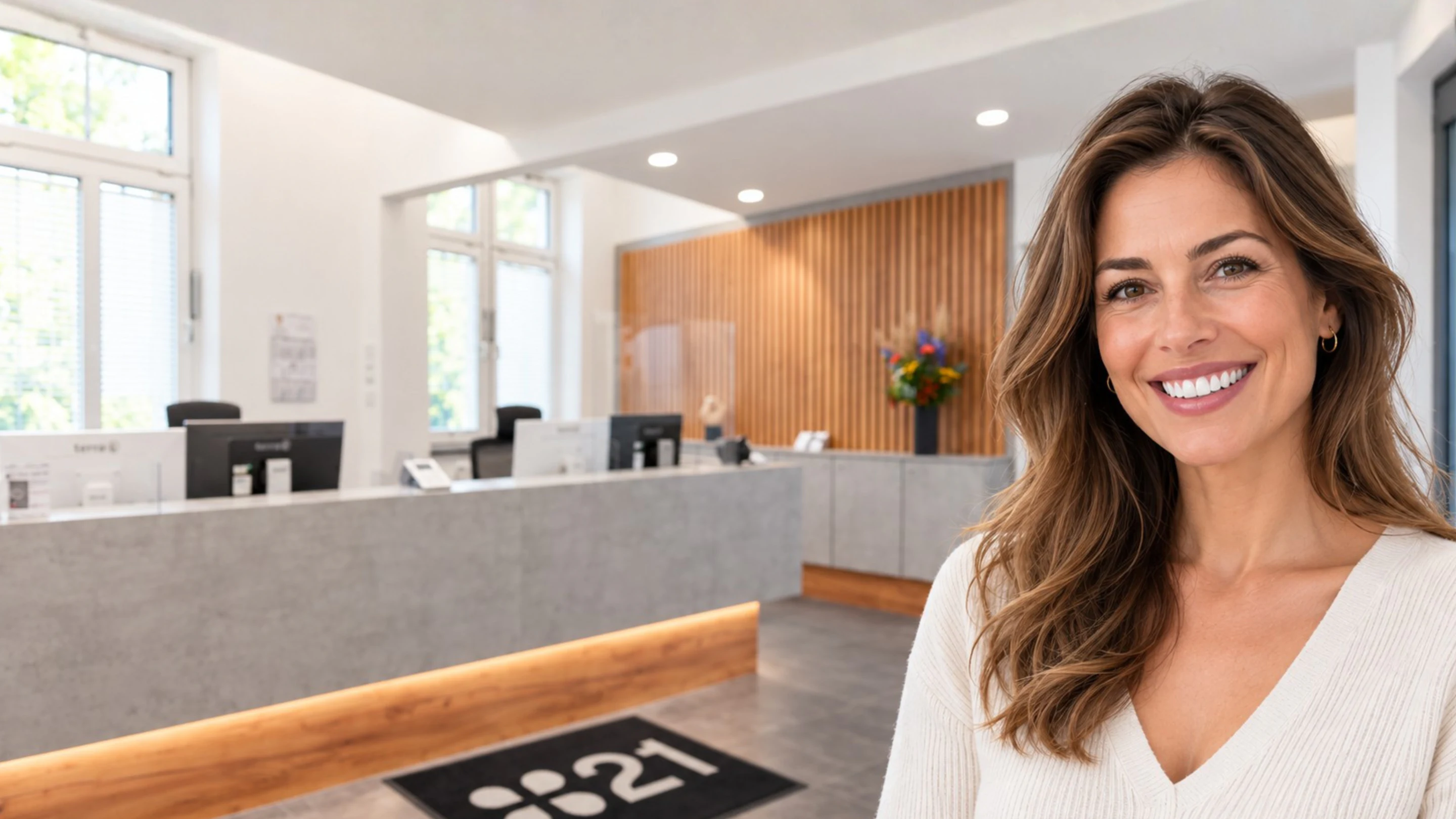 happy woman smiling