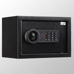 Tenamic Safe Box 0.8 Cuft Fireproof Waterproof Home Safe, Keypad Small Lock Box Cabinet Safes, Solid Alloy Steel Office Hotel Home Mini Safe, Black