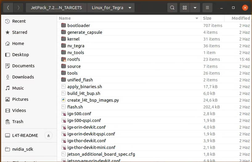 Inside of the Linux_for_Tegra folder