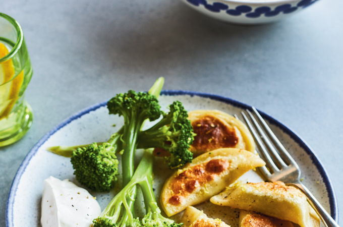 Pierogis au brocoli et au bacon