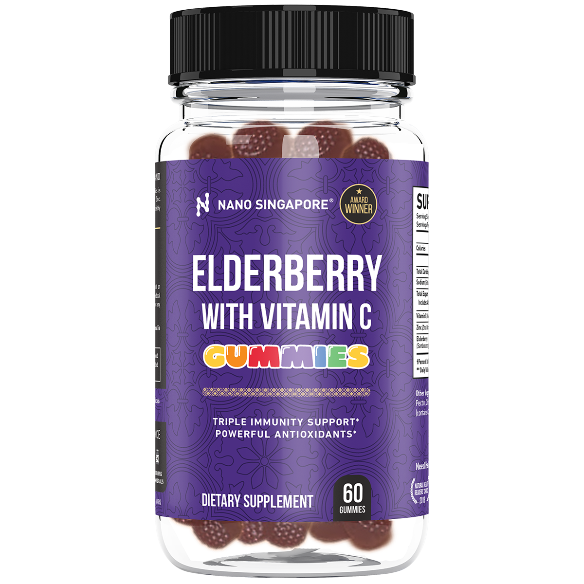 a bottle of the best elderberry gummy supplement compared to other brands