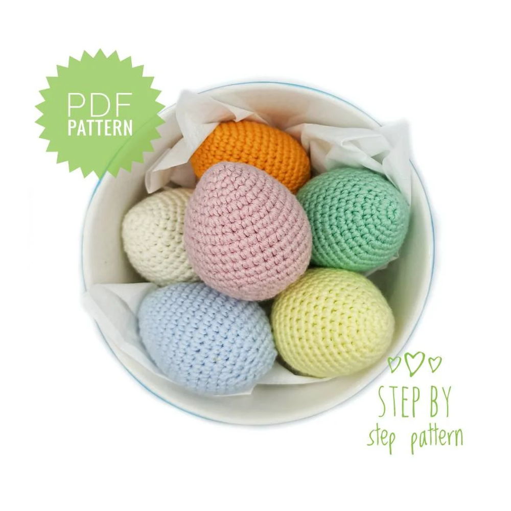 EASTER EGG Pattern PDF Egg - Amigurumi Crochet Egg Pattern Amigurumi Egg Easter Egg Crochet Easter Decor Beginner Crochet Easter Pattern