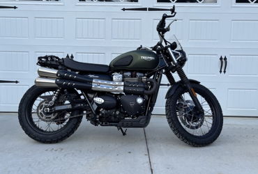 2017 TRIUMPH STREET SCRAMBLER motorcycle for rent near Lake Waccamaw , NC