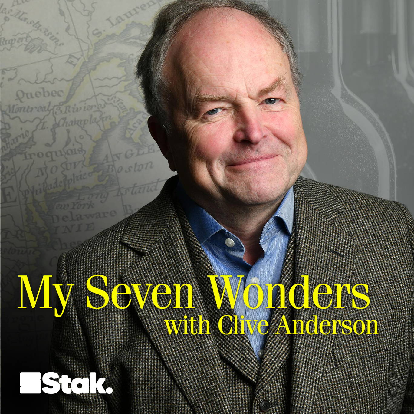 The artwork for the My Seven Wonders with Clive Anderson podcast.