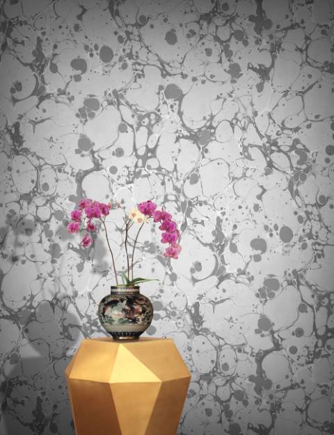 Grey Stylish Designer Marble Wallpaper pattern image