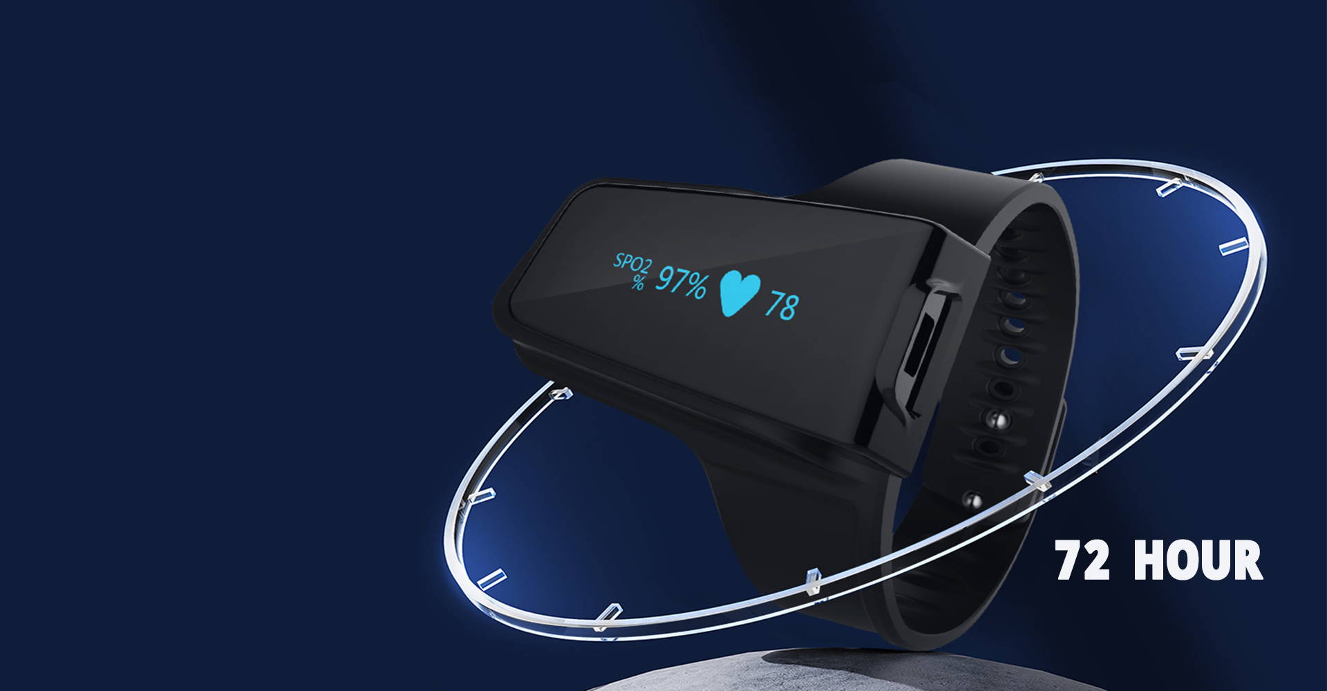Checkme™ O2 72-Hour Wrist Oxygen Monitor long battery life