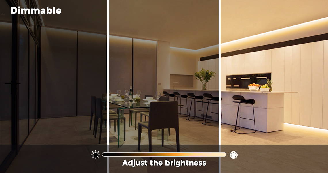 dimmable 3000k warm white led tape light
