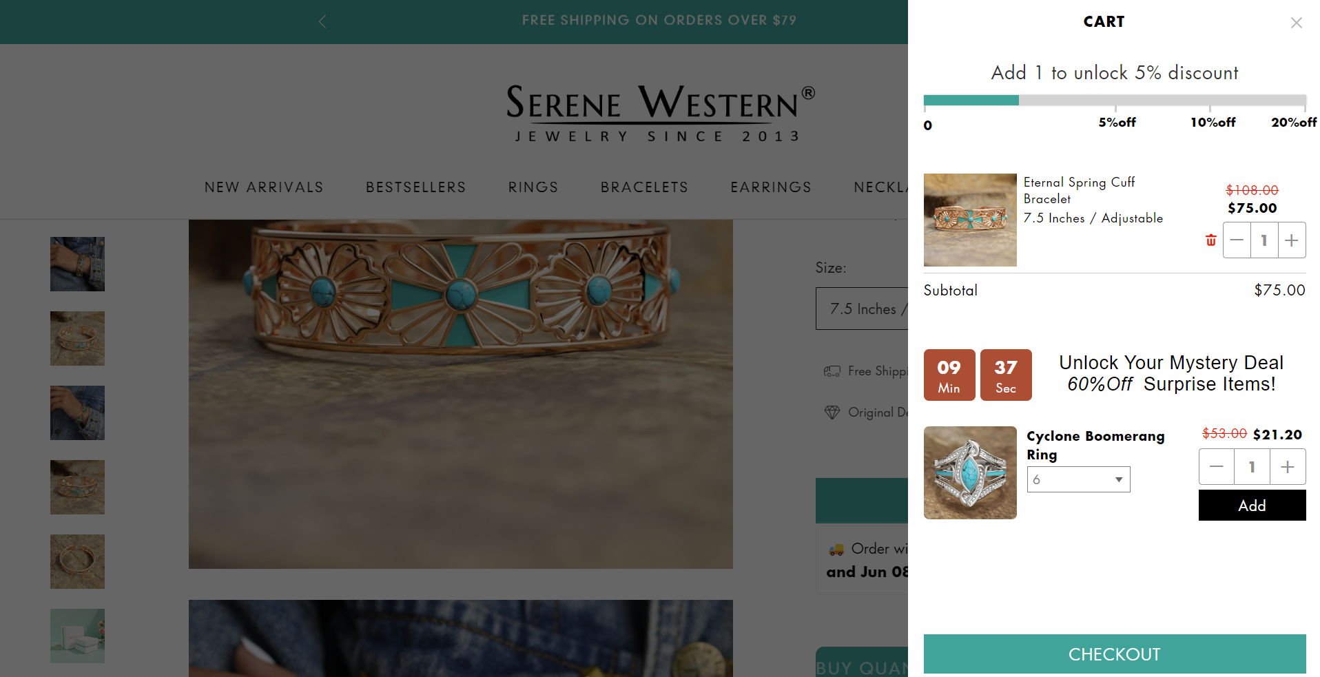serene western product bundles with discount tiers