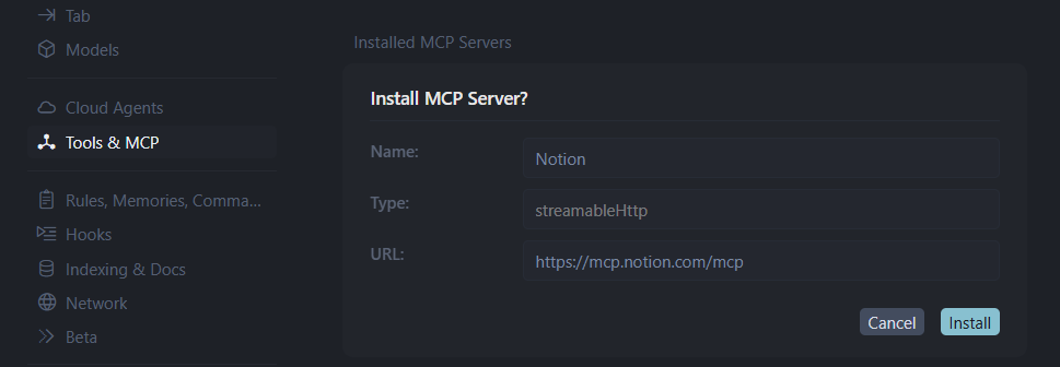Install MCP Server