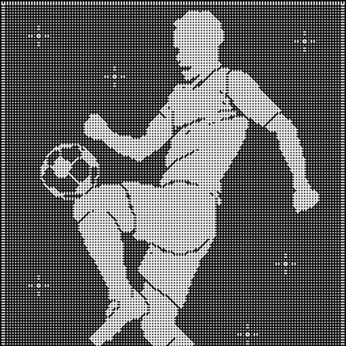 Decke für Fußballspieler – ineinandergreifende Häkeltechnik