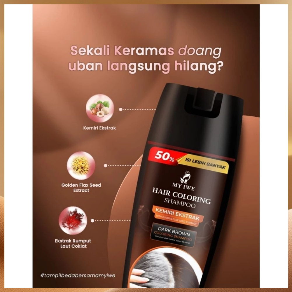MYIWE Shampoo Penghilang Uban – Transformasi Instan, Rambut Kembali Muda & Segar!