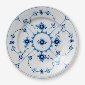 Blue Fluted Salad Plate, 19 cm