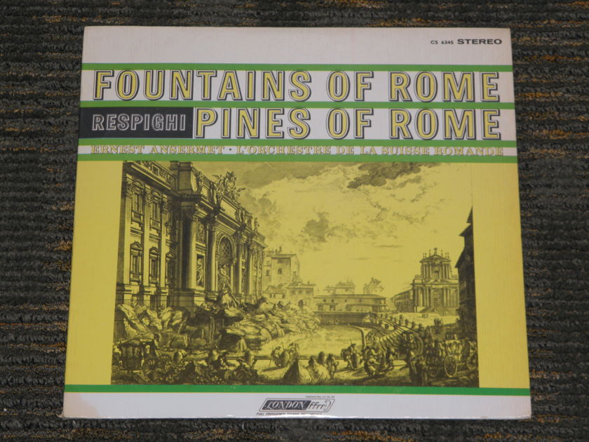 Ansermet/L'Orchestre de la Suisse Romande - Respighi Pines+Fountains Of Rome London CS 6345 UK Decca 2W/3W matrix