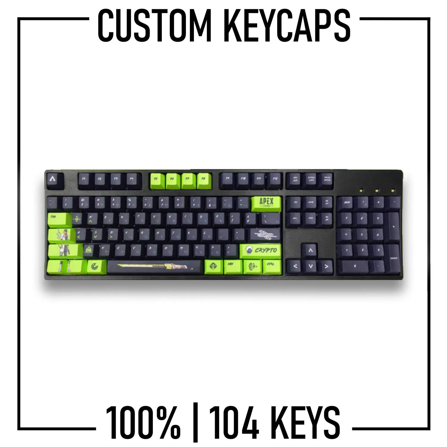 100% keyboard Custom PBT Keycap set ( ANSI | 104 Keys ) – Goblintechkeys