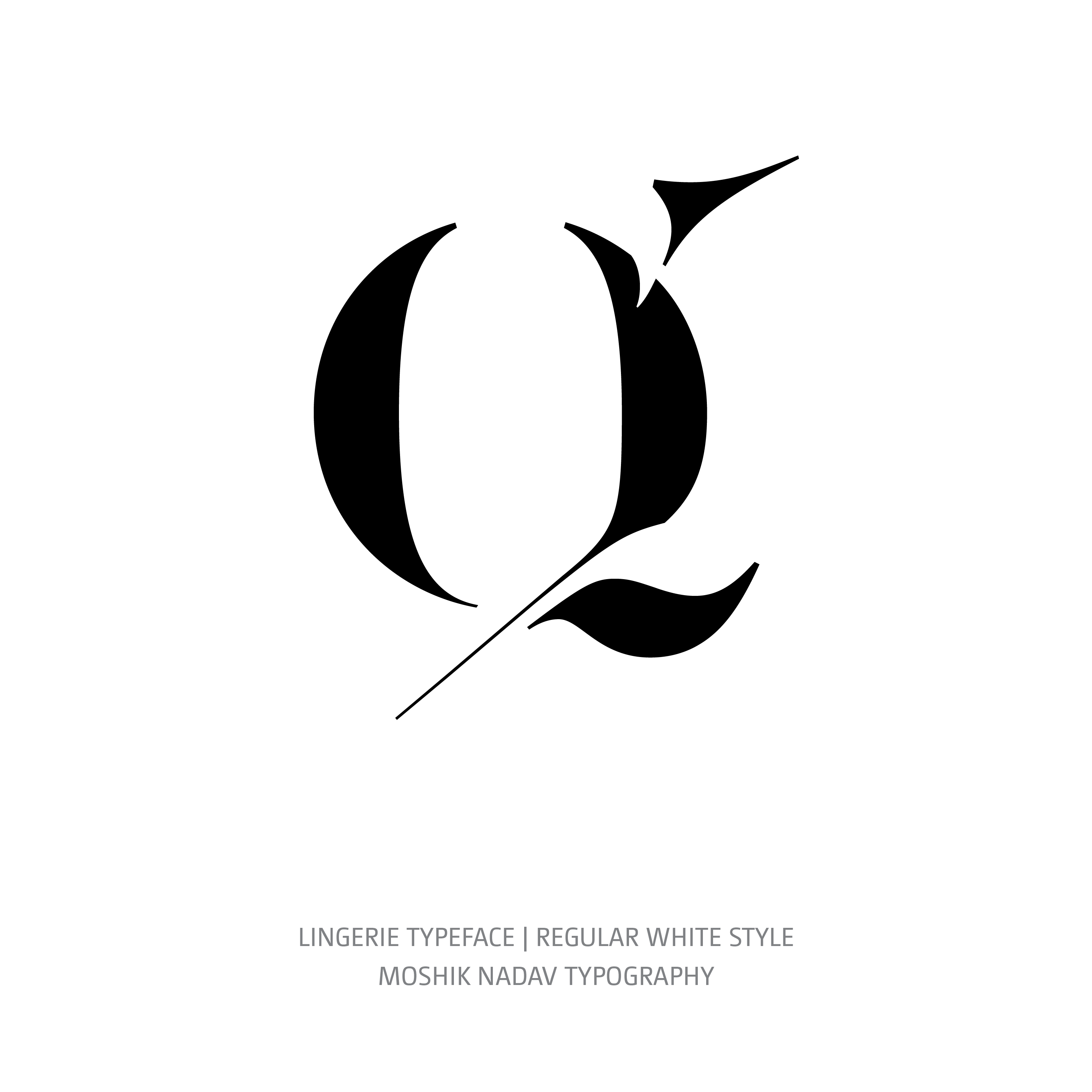 Lingerie Typeface Regular White q