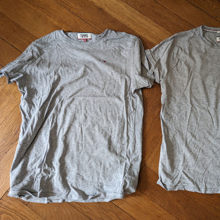 2x graues Hilfiger T-Shirt (Tommy Jeans)