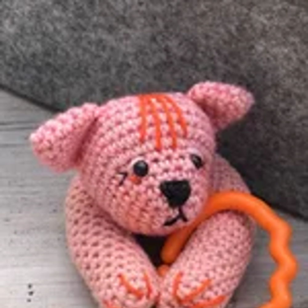 Crochet pattern Kitten Teething Ring