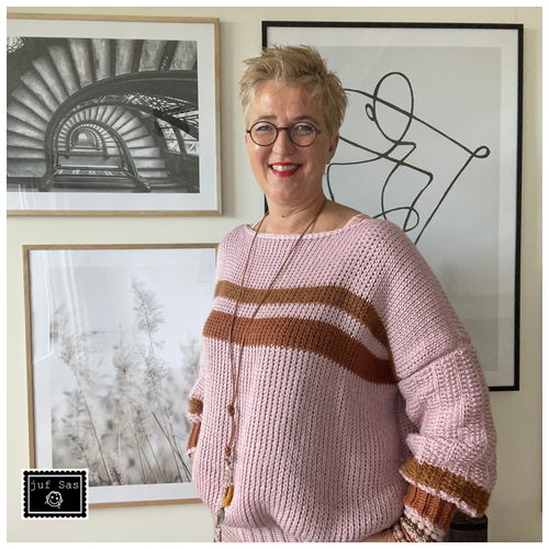 Suéter de crochê Rosanne da professora Sas