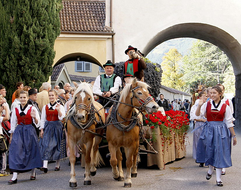  Merano
- One of the various decorated floats during the Sunday parade at the Merano Grape Festival