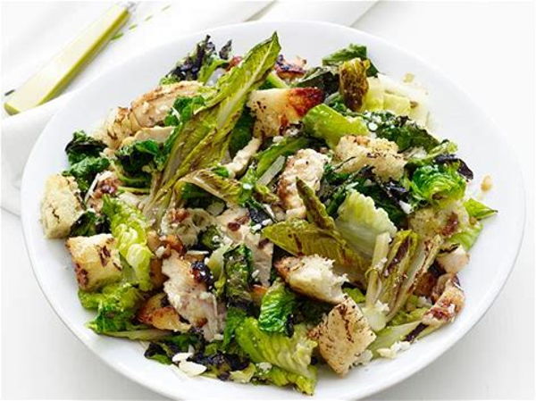 Photo of Grilled Pesto Chicken with Caesar Salad and Bruschetta