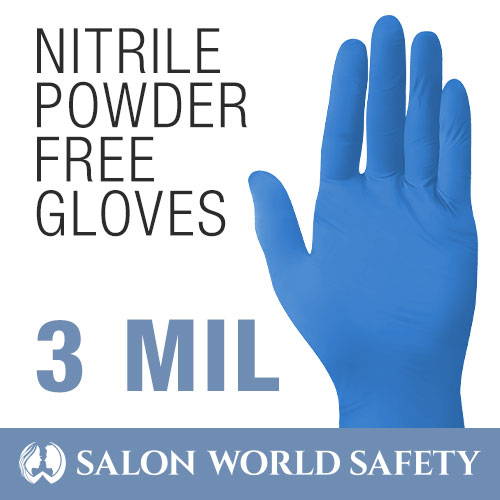 3 MIL Nitrile Powder Free Gloves