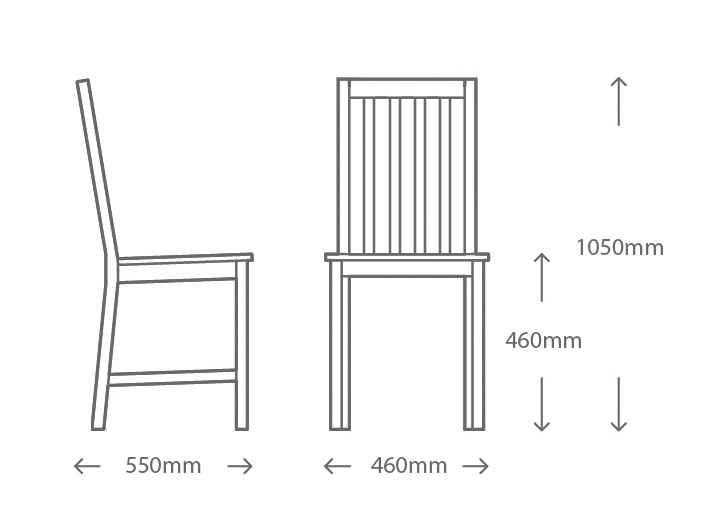 cassie dining chair size