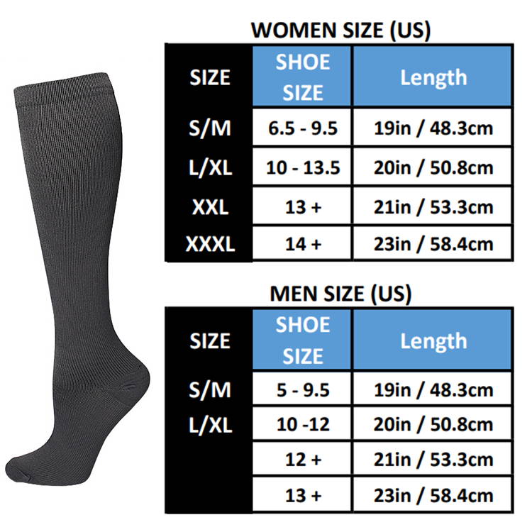 Knee-Length Graduated Compression Socks for Men and Women – Joocla