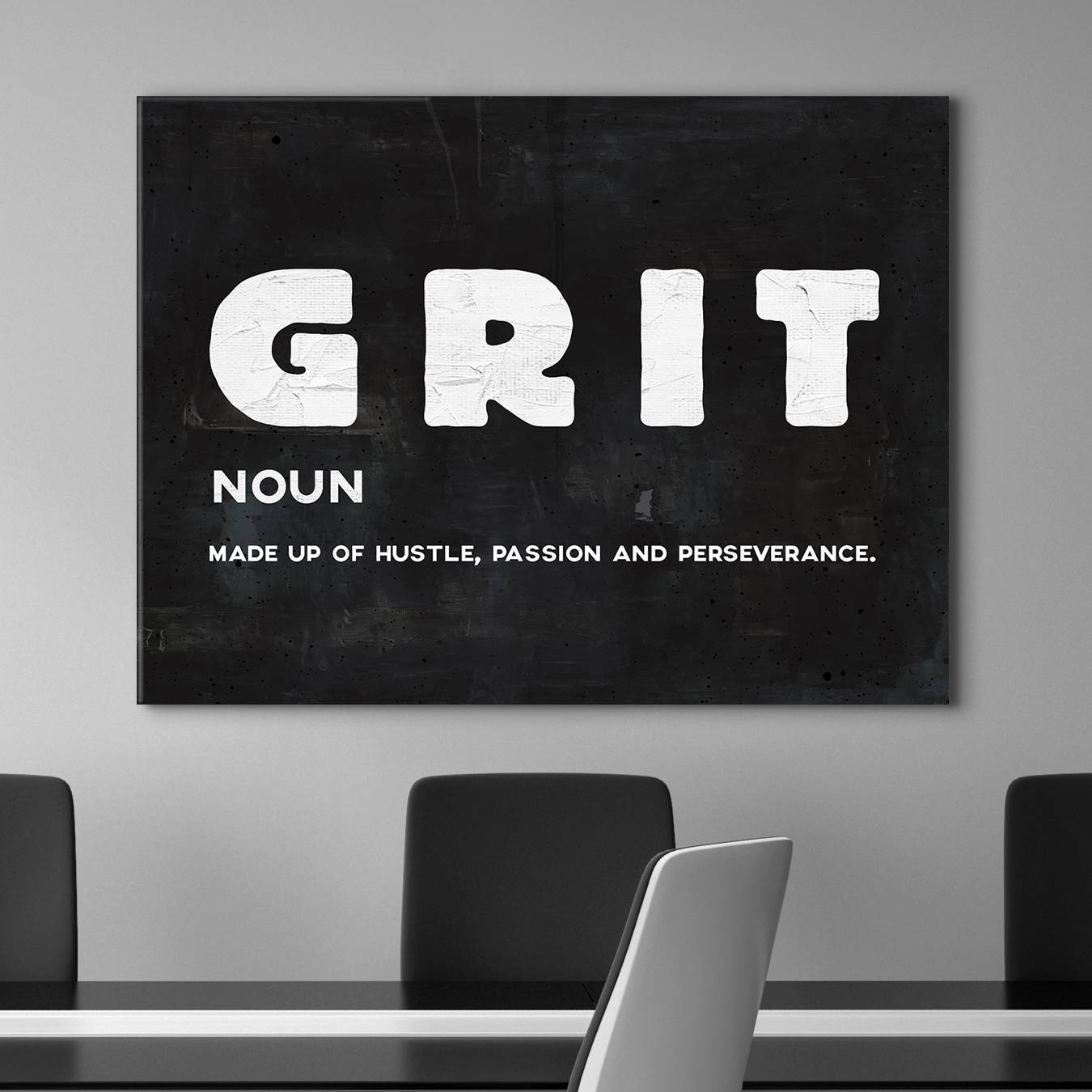 Grit Definition Inspirational Motivational Quotes Canvas 