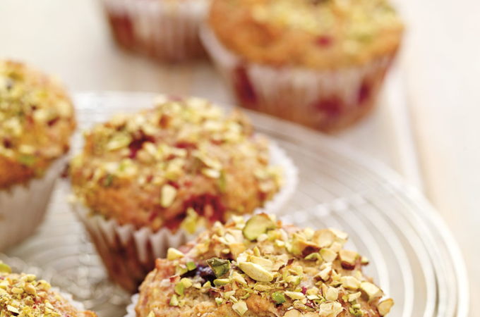Berry and Pistachio Muffins