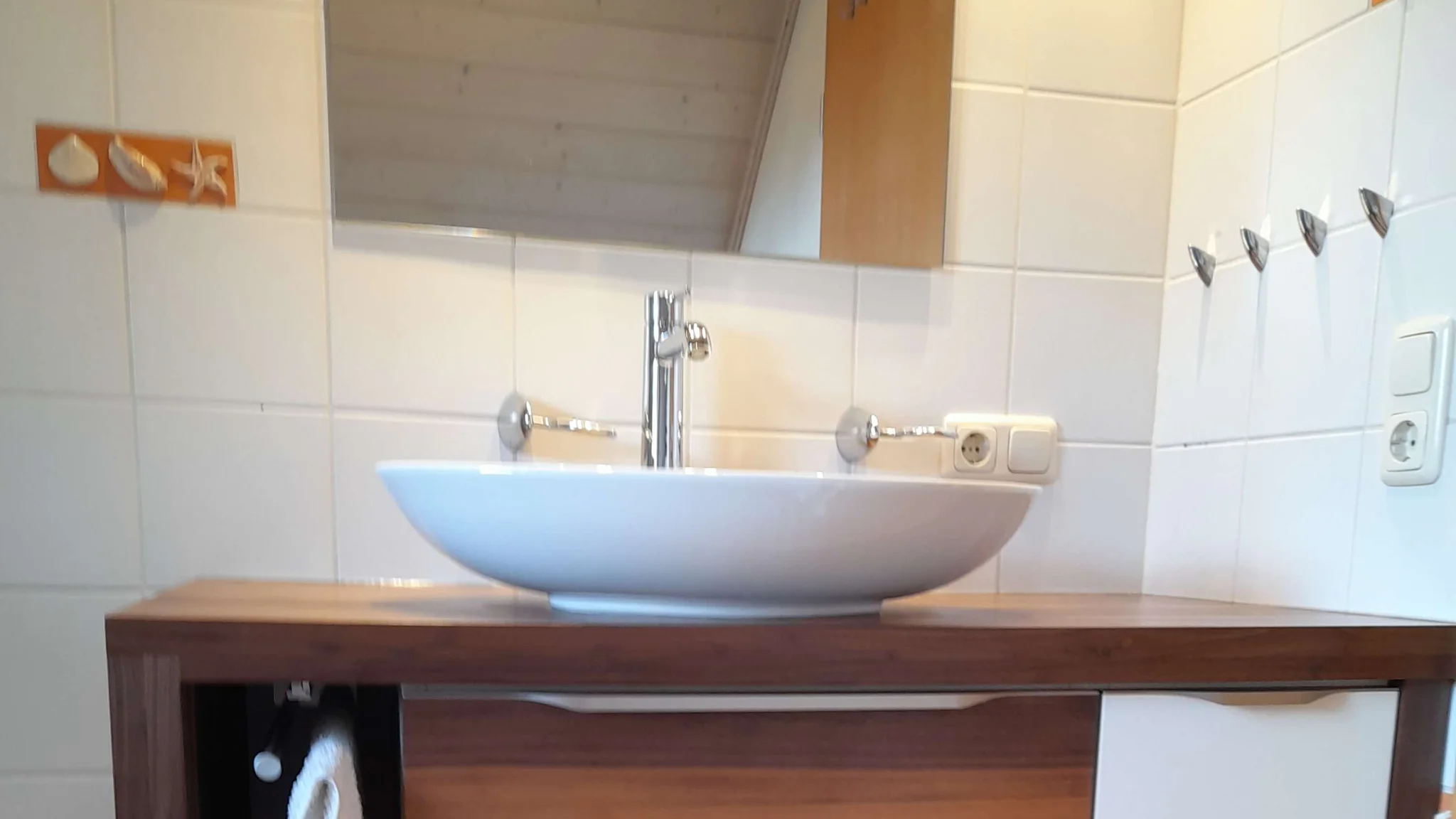 Badezimmer und Stauschränke in Nussbaum