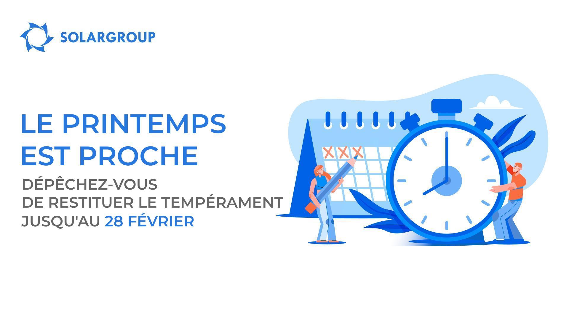 Le printemps est proche : dépêchez-vous de restituer le tempérament jusqu'au 28 février