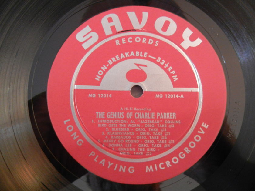 Charlie Parker - The Genius Of Charlie Parker Savoy MG-12014