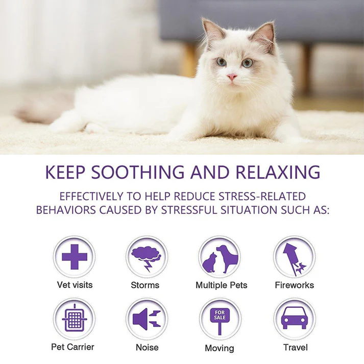 3/4pcs Calming Collar for Cats and Dogs Soothing Pet Relief Collar Long Lasting - 70cm-3PCS - Image 2