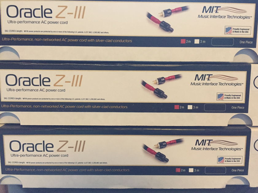 MIT Z-3 2 meter  Reduced!  Oracle AC cord