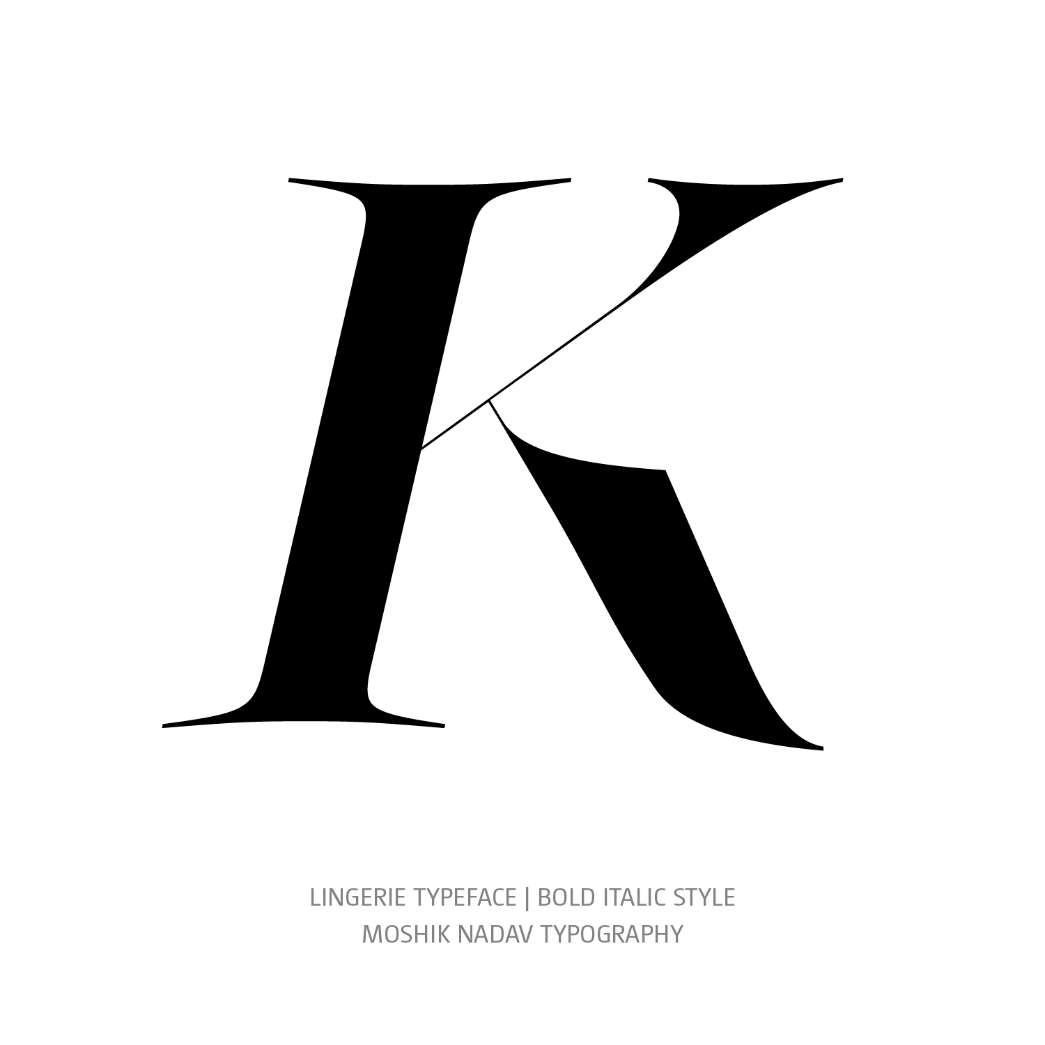 Lingerie Typeface Bold Italic K