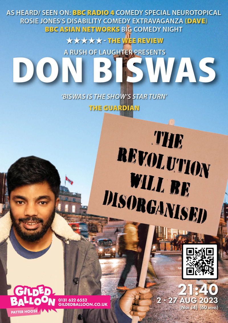 The poster for Don Biswas - The Revolution Will Be Disorganised