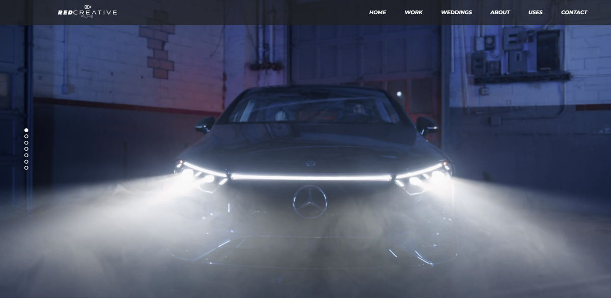 Screenshot of Red Creative Films, from the videography websites collection.