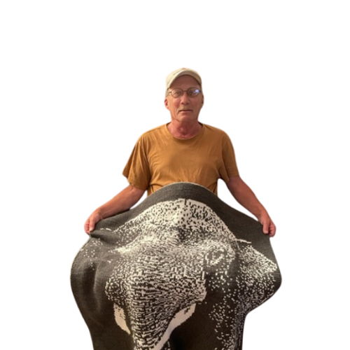 Emerging Elephant Lap Blanket