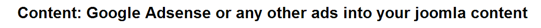 ContentAds - плагин для вывода рекламных блоков Google Adsense