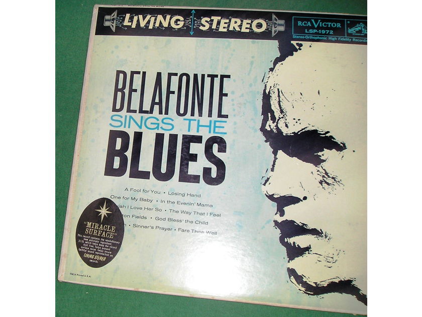 BELAFONTE SINGS THE BLUES - 1958 RCA SHADED DOG BLACK & SILVER DEEP GROOVE **STEREO - 9/10**