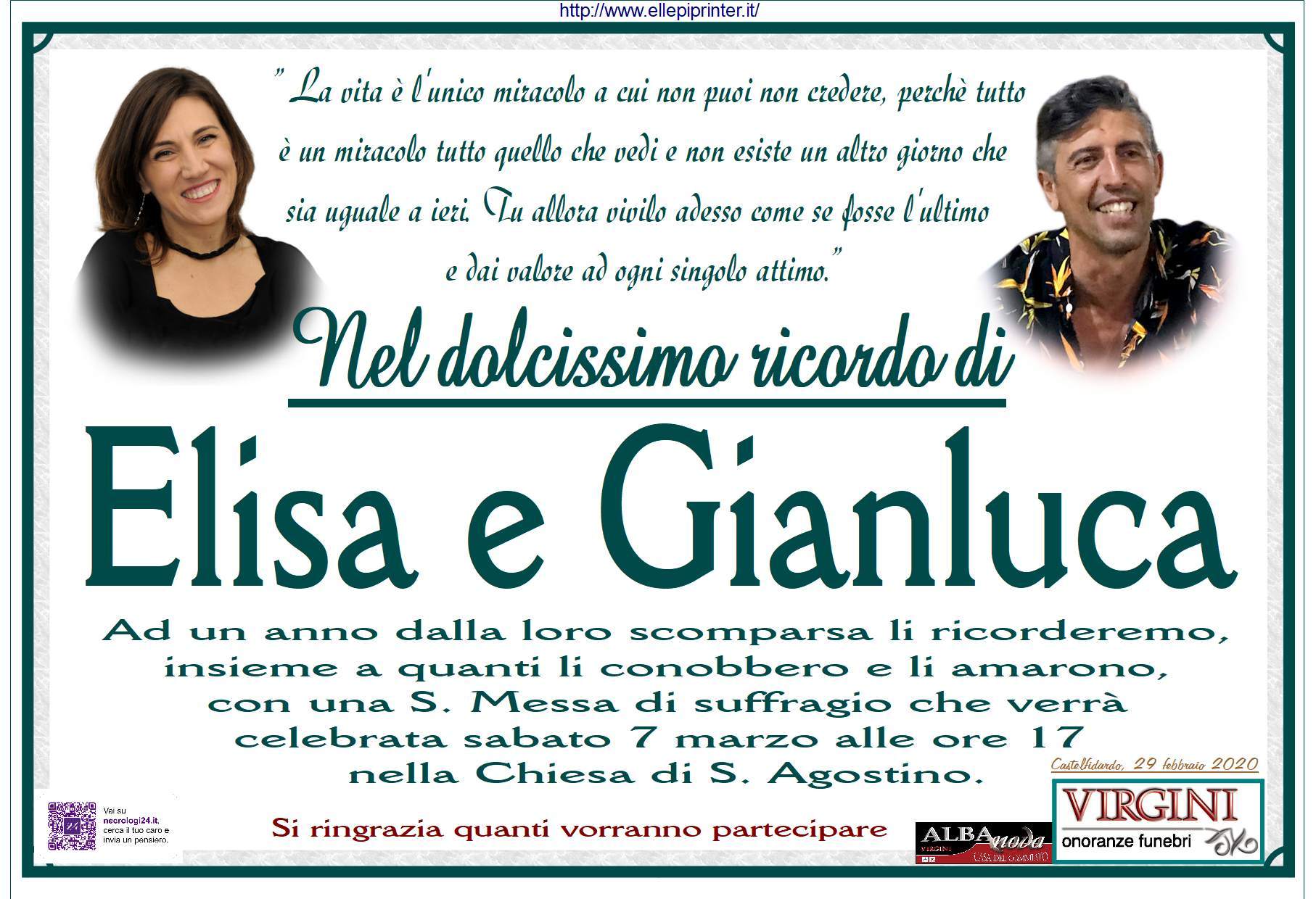 Elisa Del Vicario e Gianluca Carotti