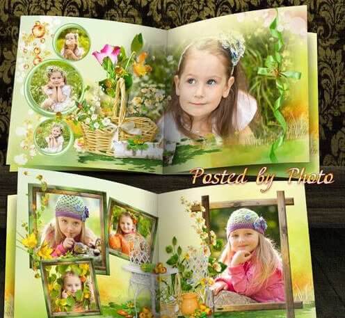 Детская фотокнига для Adobe Photoshop - наше улетное лето