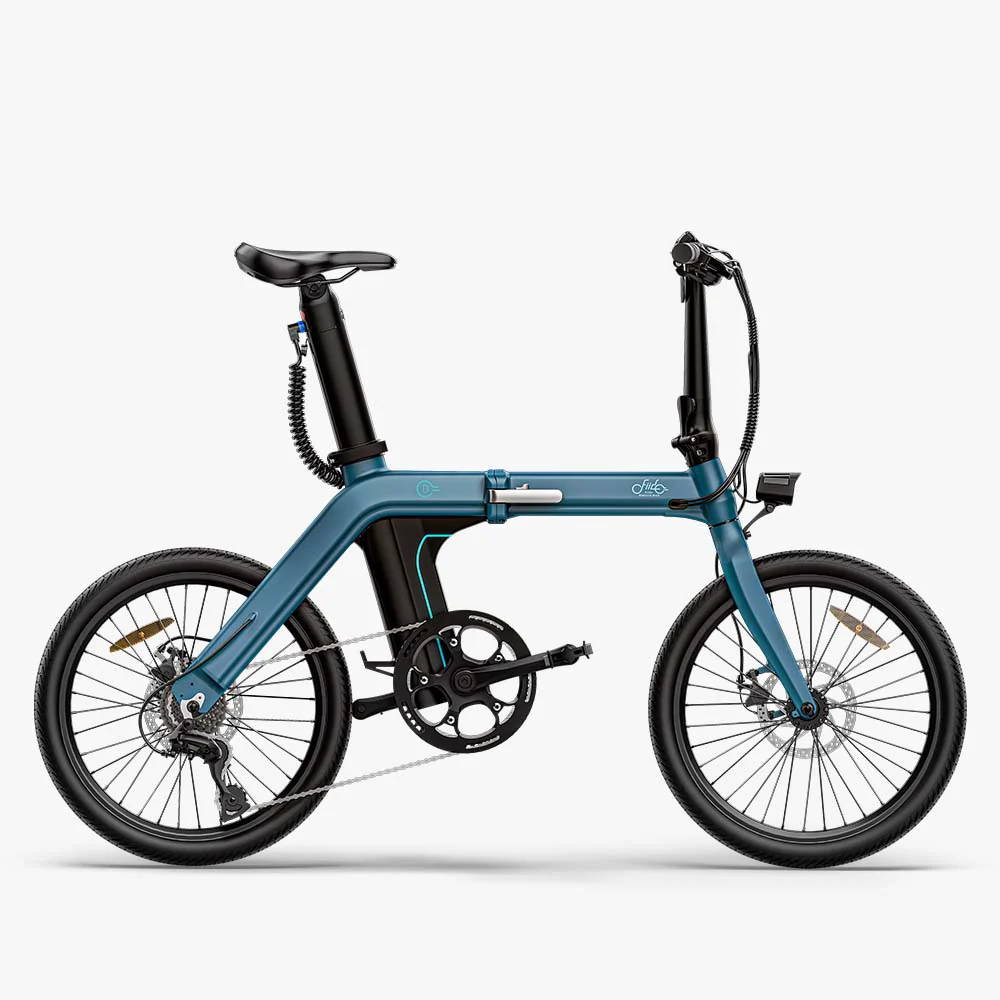 Fiido D11 elektrische vouwfiets met geïntegreerde accu, 20 inch wielen en compact vouwframe voor woon-werkverkeer en dagelijks gebruik.