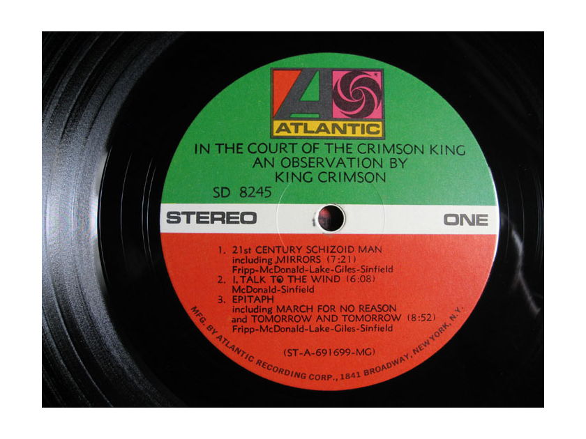 King Crimson - In The Court Of The Crimson King - Original Press 1969 Atlantic ‎SD 8245