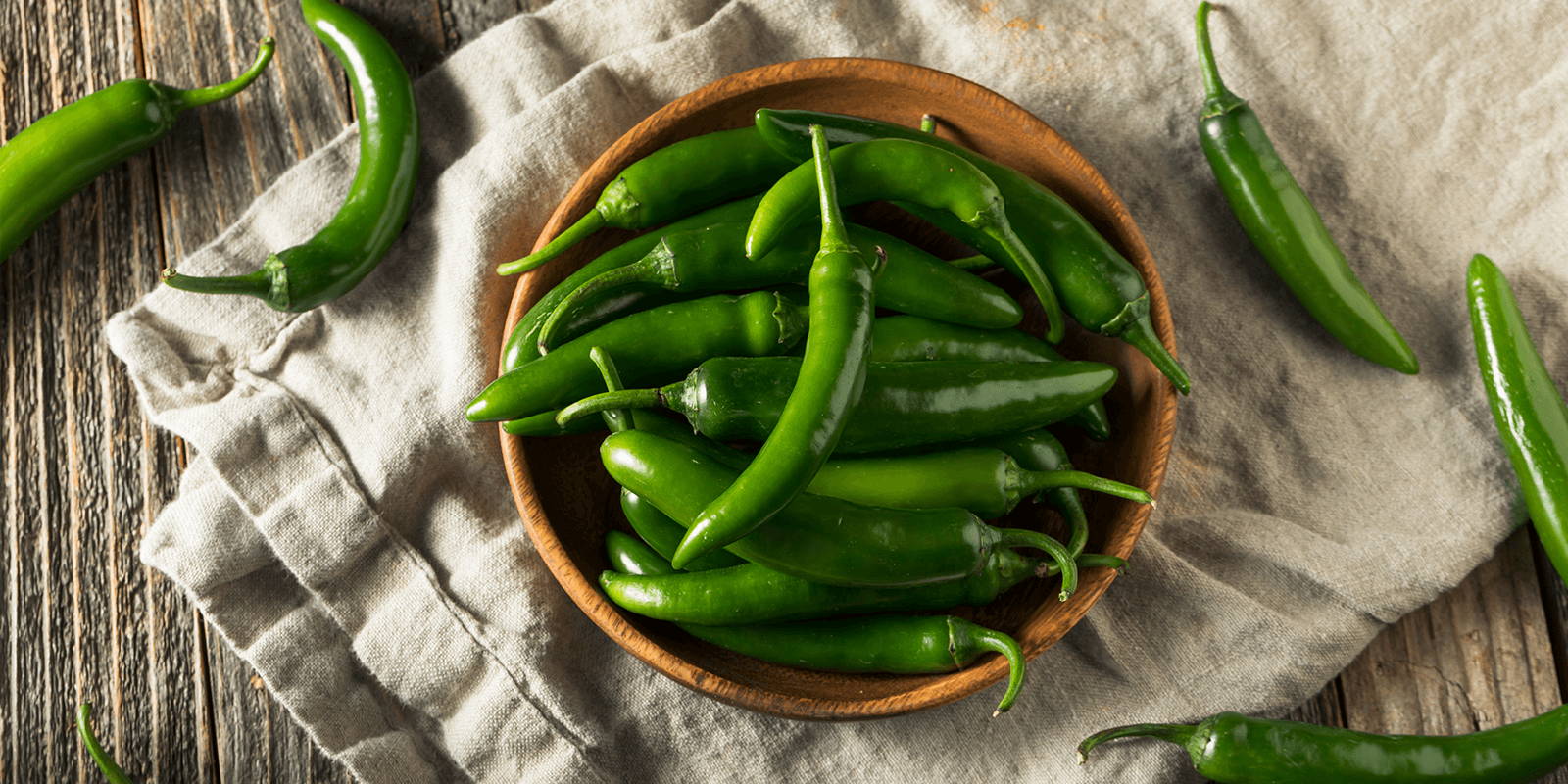 Jalapeno peppers in a bowl.